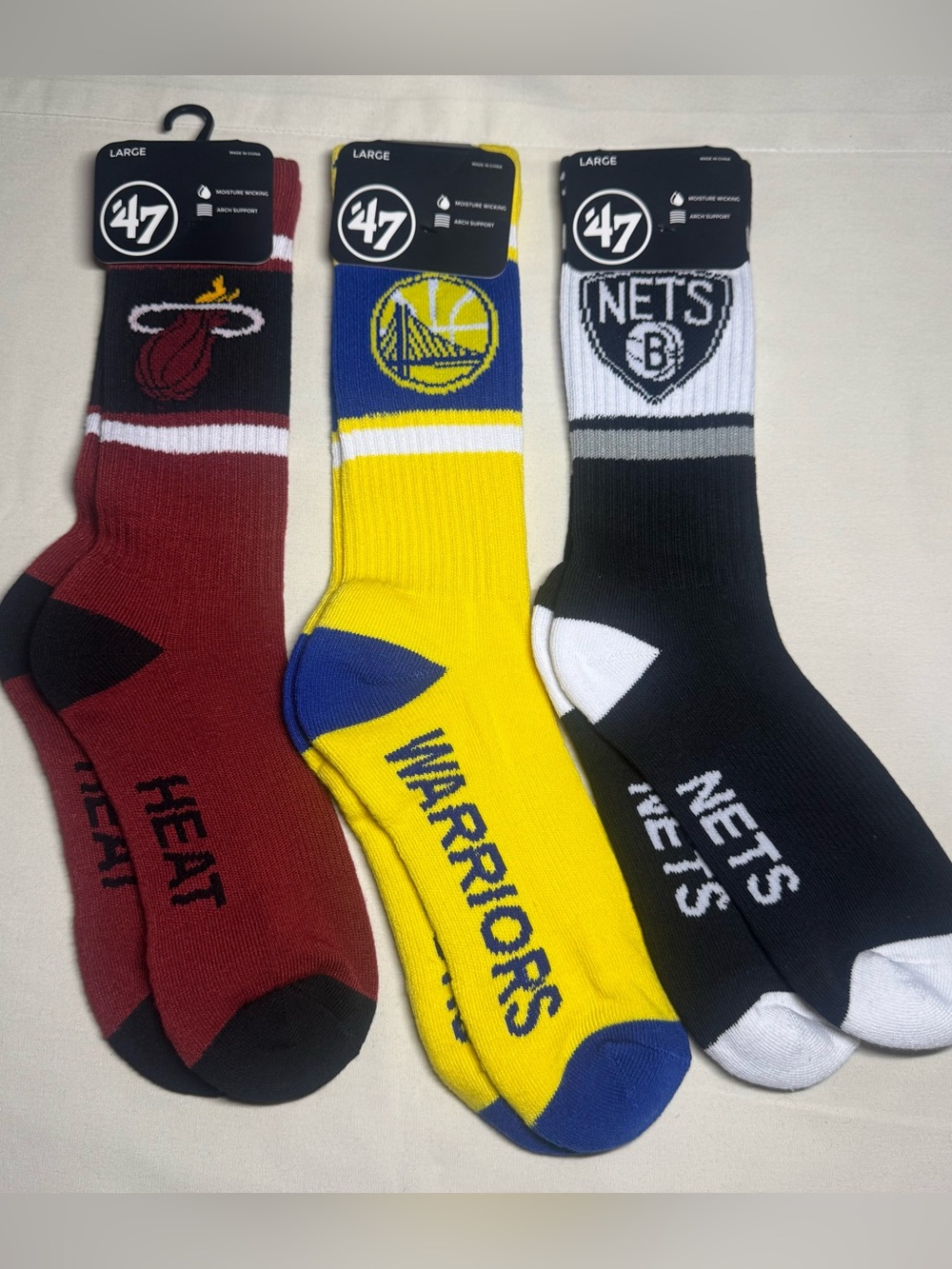 3 Pairs of NBA sports team socks